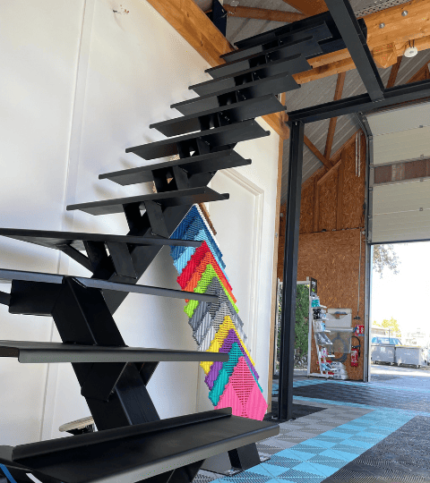 Escalier quart tournant